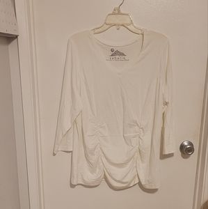 Women's Top - Size 1X - Sahalie Brand  - Long Sleeve  - White  - New, Never Worn